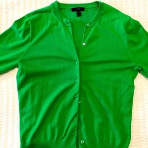 Bright Green J. crew button down cardigan